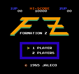 Formation Z title screen for Famicom
